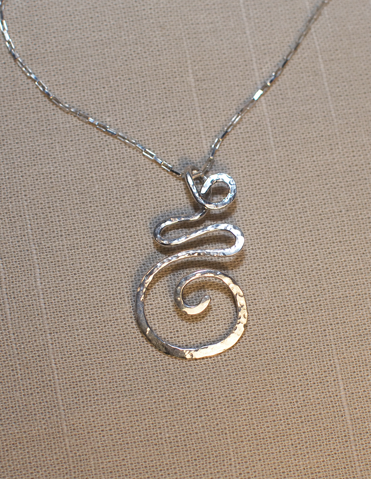 Spiral - Hand Forged Silver Pendant