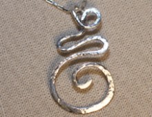 Spiral – Hand Forged Silver Pendant