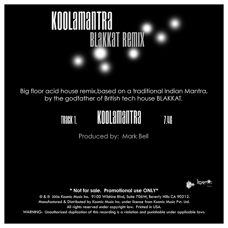 Koolamantra Blakkat Remix CD