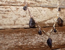 Iolite + Sterling Silver Necklace and Earrings